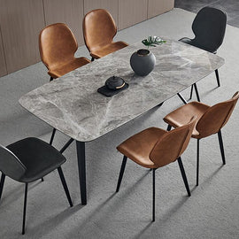 Gray Marble Dining Table