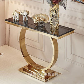 Marble Inspired Console Table