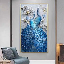 Home Entrance Peacock Canvas