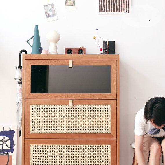 Solid Wood Living Room Cabinet